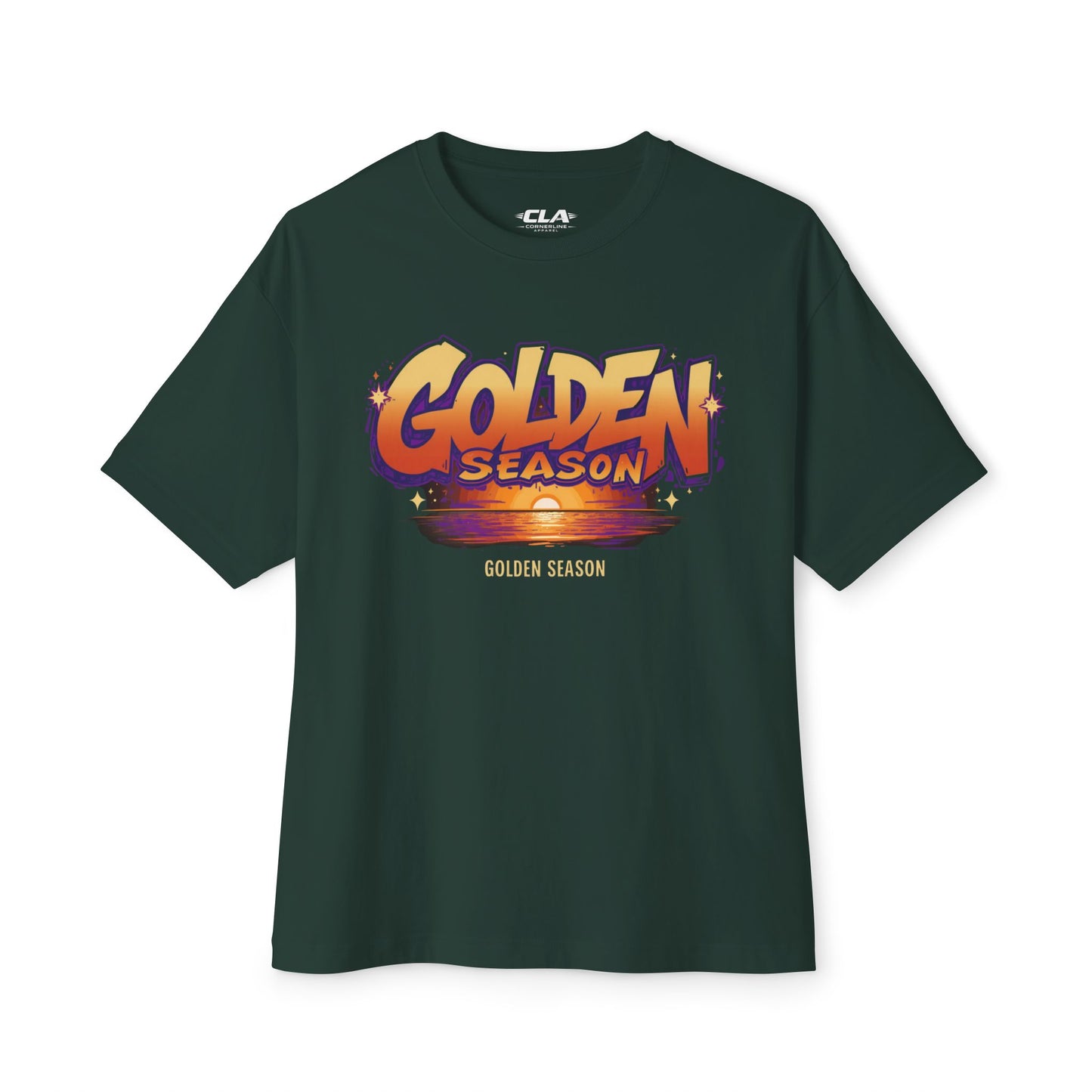 Golden Season Tee — Retro Sunset Graphic Shirt