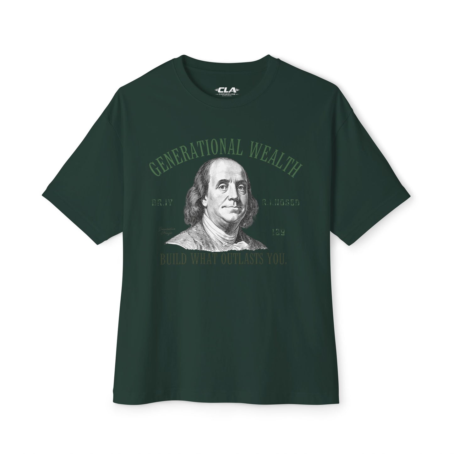 Generational Wealth Tee — “Build What Outlasts You” Benjamin Franklin Graphic