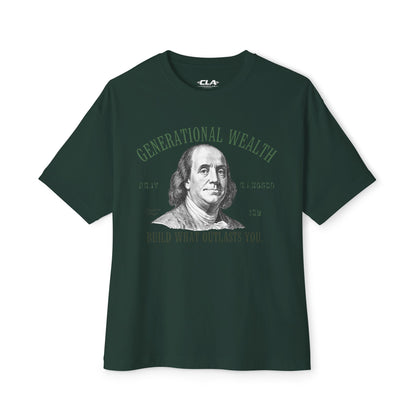 Generational Wealth Tee — “Build What Outlasts You” Benjamin Franklin Graphic