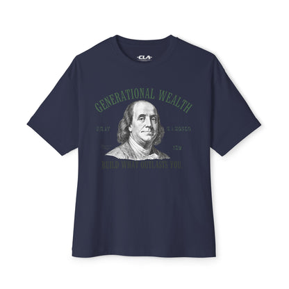 Generational Wealth Tee — “Build What Outlasts You” Benjamin Franklin Graphic