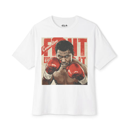 Boxy Tee — Vintage Boxing Poster Graphic "Fight" Tee