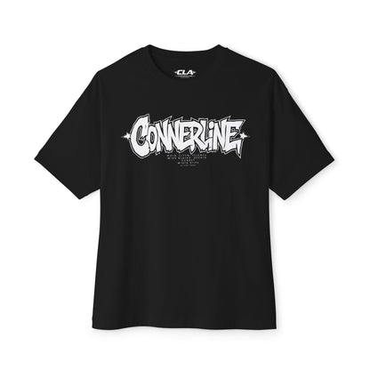 Boxy Tee — 'Cornerline' Graffiti Logo Oversized Streetwear