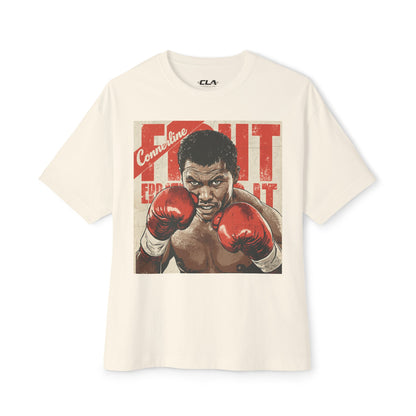Boxy Tee — Vintage Boxing Poster Graphic "Fight" Tee