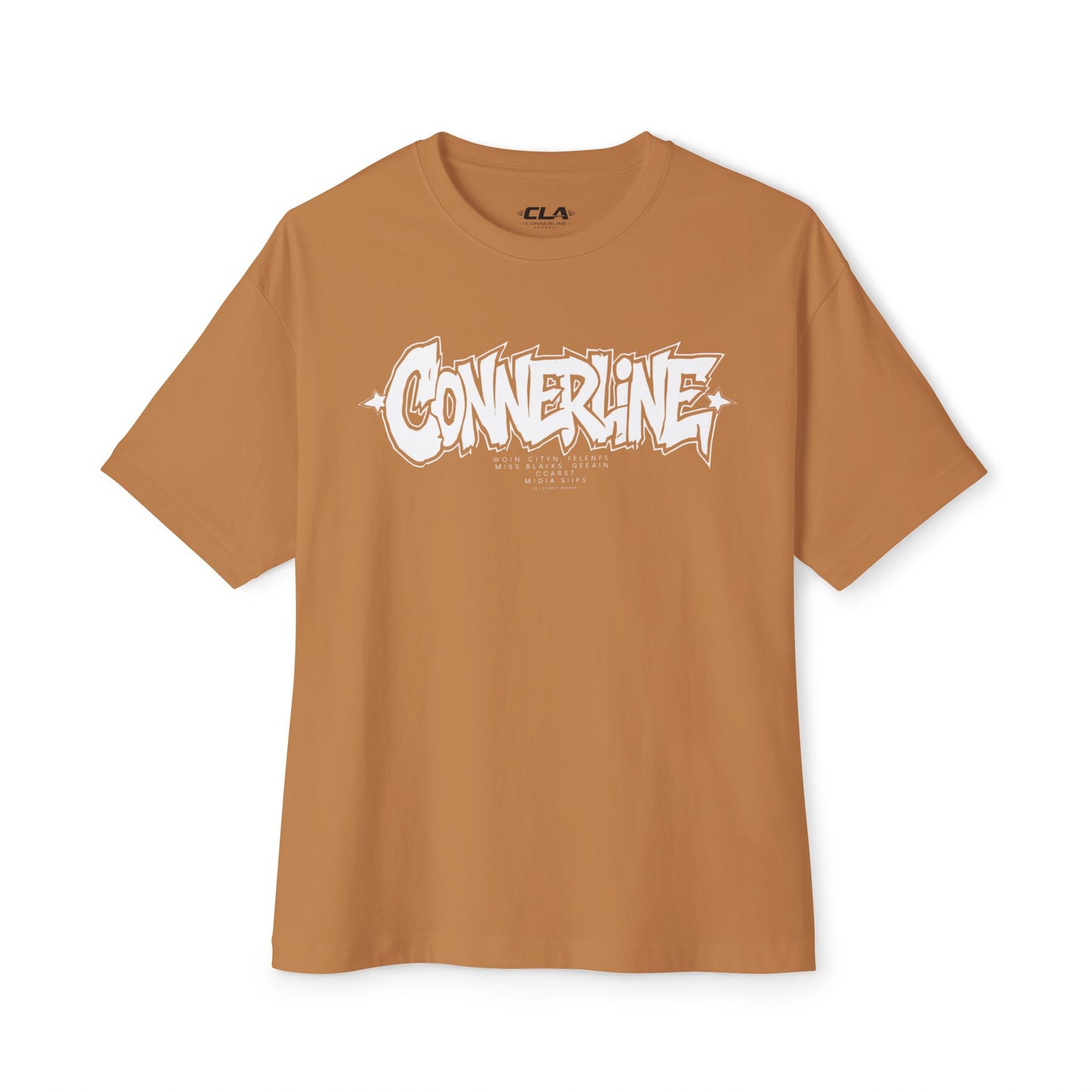 Boxy Tee — 'Cornerline' Graffiti Logo Oversized Streetwear