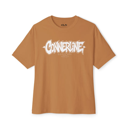 Boxy Tee — 'Cornerline' Graffiti Logo Oversized Streetwear