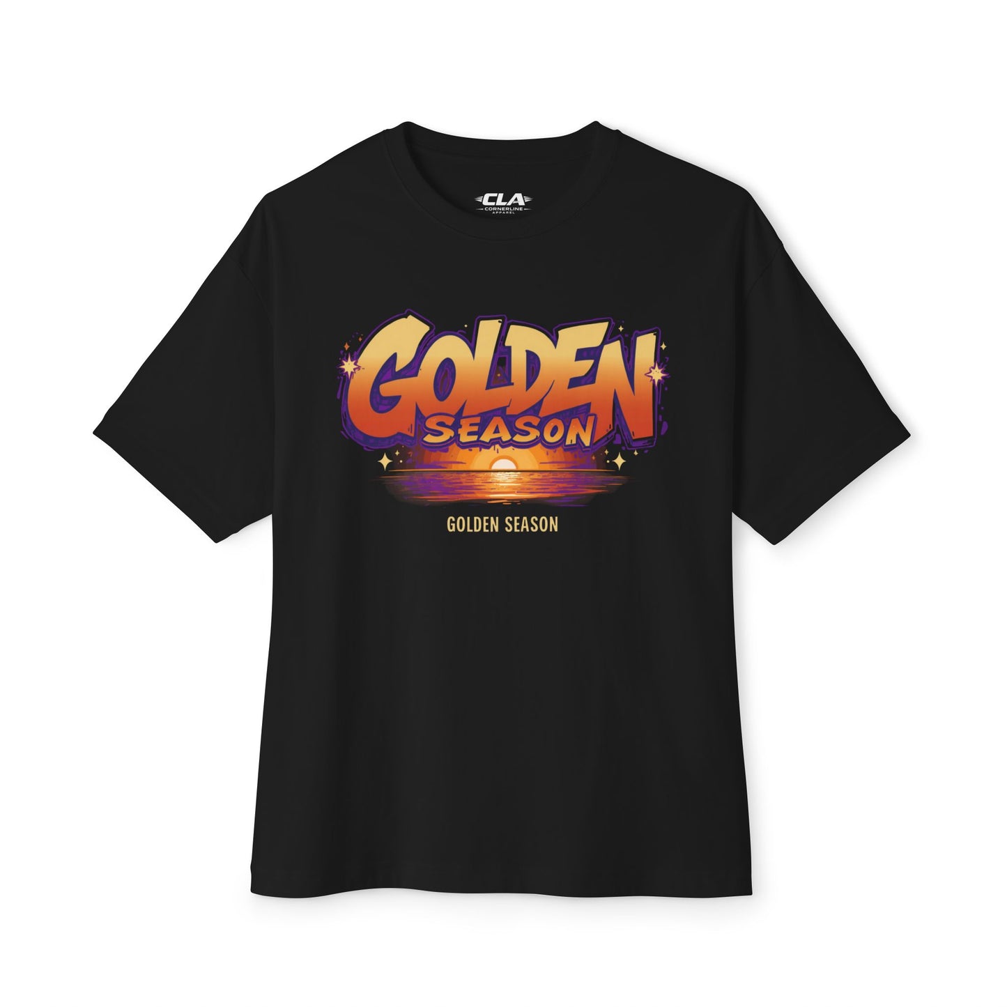 Golden Season Tee — Retro Sunset Graphic Shirt
