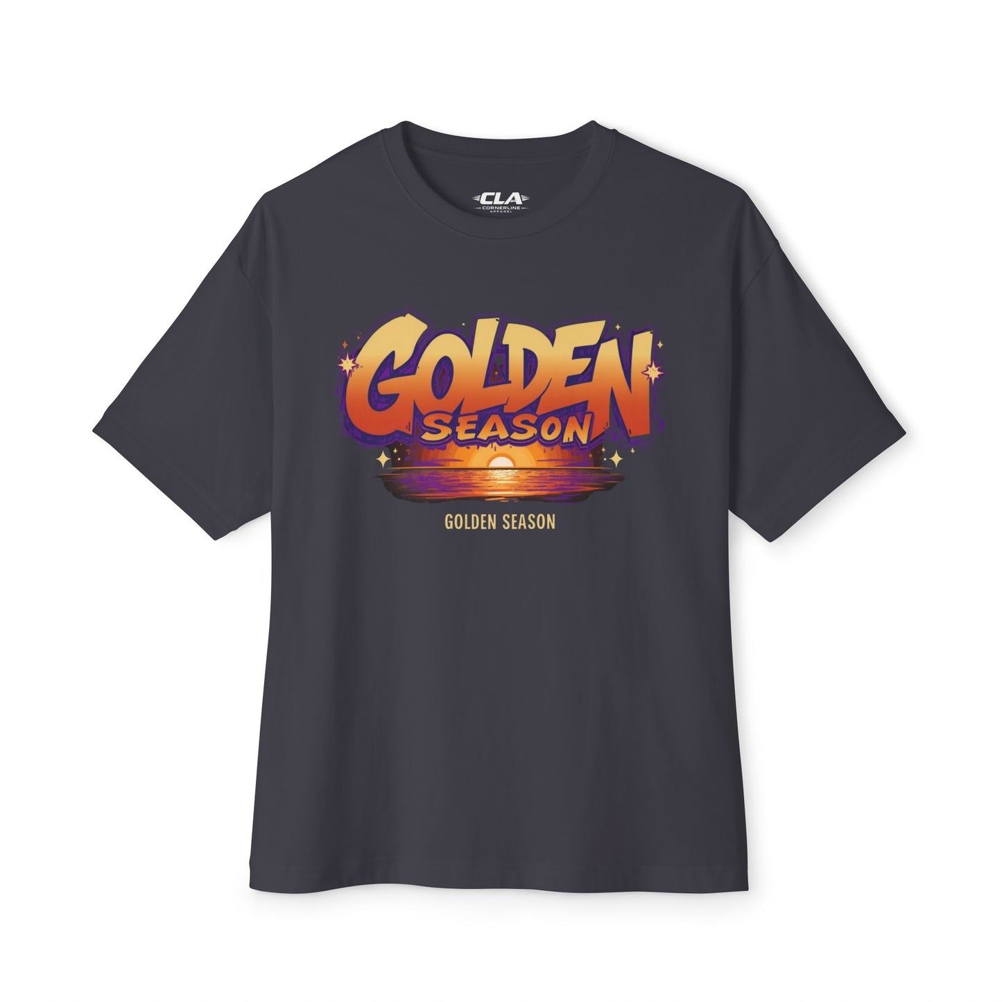 Golden Season Tee — Retro Sunset Graphic Shirt
