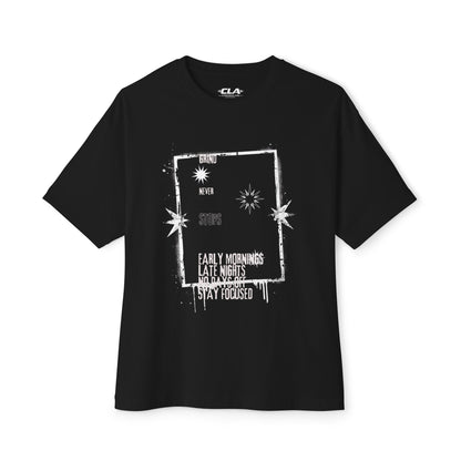 Grind Never Stops Tee — Motivational Streetwear Shirt ("Early Mornings, Late Nights, No Days Off")