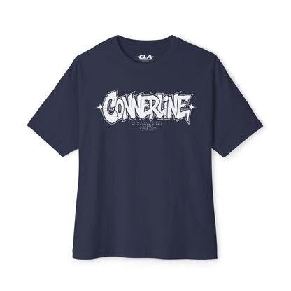 Boxy Tee — 'Cornerline' Graffiti Logo Oversized Streetwear